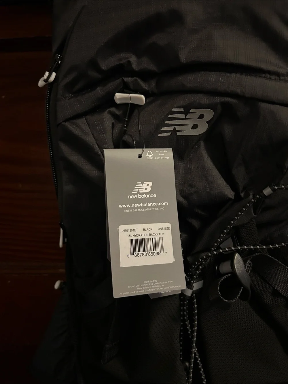 New Balance 15L Hydration Backpack Black NEW